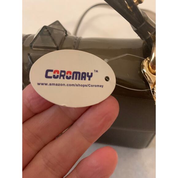 Coromay Black See-through Game Day Event Small Crossbody Purse NWT - Picture 3 of 11